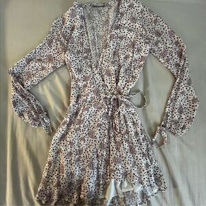 Abercrombie & Fitch Paisley Print Top - Cream and Brown